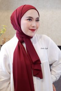 𝗛𝗮𝗻𝗵𝗮𝗻 𝗛𝗶𝗷𝗮𝗯 - Pashmina Inner 200x75 Ceruty Babydoll (Pashmina 2IN1 Ciput Syari)