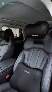Spinalmate SpinalCar Pro Ergonomic Memory Foam Car Seat Cushion Neck & Lumbar Spinal Support For Driving Auto Seat Back Support Cushion