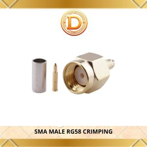 KONEKTOR SMA MALE RG58 CRIMPING GOLD TAIWAN