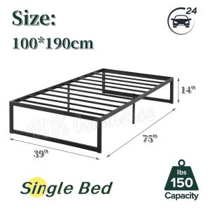 Royal Minimalist Iron Bed Frame Premium High Load Bearing Single\Double Bed Sturdy Heavy Duty Bed  Home Used