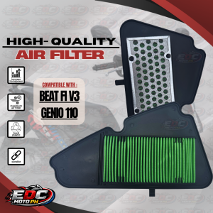 EM Air Filter for HONDA BEAT FI V3 / GENIO 110 - High Quality Motorcycle Air Filter