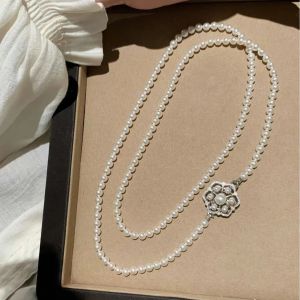 Natural 4-5mm Freshwater Pearl Long Necklace Multi-way Wear Luxury Women Fine Jewelry