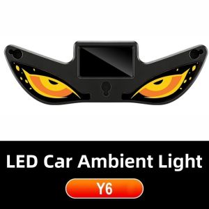 PURETEN Suction Cup Solar Powered Car Neon Light Vibration Lights on Dynamic Display Car Interior Decor Light  Wireless Smart LED Lights