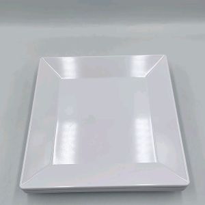 9นิ้ว จานสี่เหลี่ยม จานเมลามีน จานสีขาว จานร้านอาหาร จานกับข้าว เมลามีนแท้100% ยี่ห้อTazaba