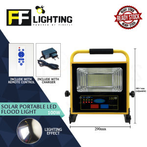 FFL SOLAR PORTABLE LED FLOOD LIGHT 100W DAY LIGHT FF LIGHTIN SOLAR LIGHT OUTDOOR LIGHTING MILTIFUNCTION LIGHT