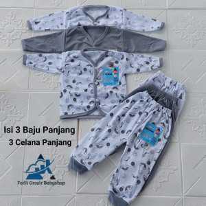 6 Pcs Baju Celana Bayi Baru Lahir Lengan Panjang Terbaru Stelan Bayi Newborn Terlaris