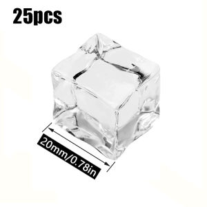 25pcs Acrylic Fake Ice Cubes Decorative Ice Cubes Table Centerpiece Photography Accessories