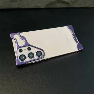 For Galaxy S26 25 S24 S23 Ultra Plus Phone Case Aluminum Alloy Bumper with Film and Corner Protection