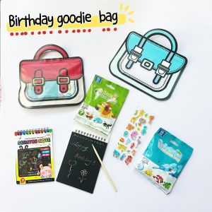 Kids birthday goodie bag gift set birthday return gift building block toys childrens day gift set customization gift tags