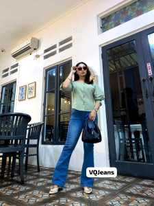Celana Panjang Jeans Cutbray Wanita Jeans Cutbray Highwaist Premium jumbo 39-42