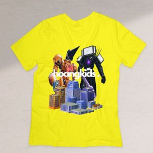 Áo thun in hình Titan TV ManTitan Drill manTV Man nâng cấp Upgraded Drill man cho bé 12kg-45kg ( Mẫu DRILLMAN01)