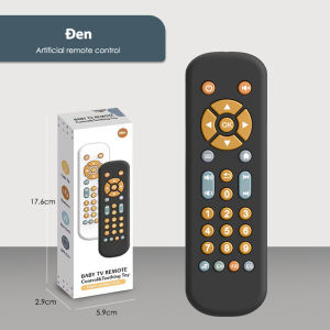 Đồ Chơi Điều Khiển TV Montessori Gấu / Mèo / Hươu - Phát Nhạc / Đèn Nhiều Nút Bấm Cho Bé Gặm Nướu