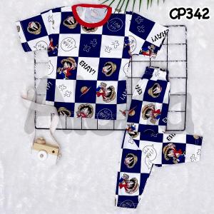 Aloha Baju Tidur Anak Lengan pendek celana panjang Untuk 1-10 tahun motif ONE PIECE CP342 A