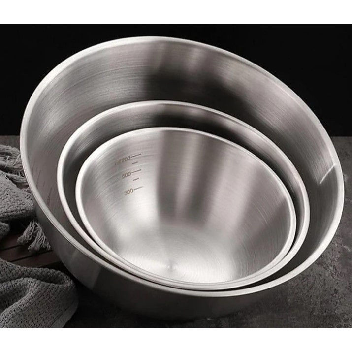 [COMBO 3 CHẬU] Thau inox Chậu Inox 304 - Âu Inox 304 Hàng Cao Cấp Nhập ...