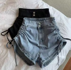 QUẦN ĐÙI NỮ  QUẦN SHORT JEAN KAKI NỮ QUẦN KAKI DÂY RÚT HÔNG HAI BÊN Quần Sọt Kaki Coton Co Dãn Thời Trang