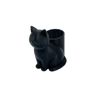 GIORGIONE 3D Printed Cat Pen Holder Decorative Plastic Stationery Storage Box Creative Cute Cat-Shaped Storage Tube for Home