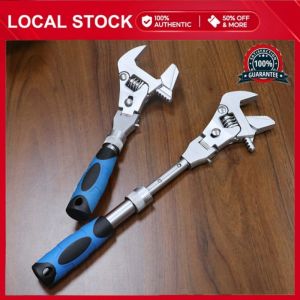 Ratcheting Monkey Wrench Swivel Type 180 Degree Rotation Magic Wrench Multifunctional Angle Adjustable Wrench Maintenance Wrench Universal Tool