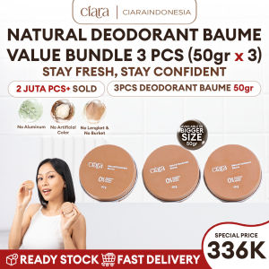 [Bundle 3Pcs] Ciara Natural Deodorant Penghilang Bau Badan dan Ketiak Natural Anti Odor 50Gr