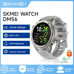SKMEI B77 Smartwatch GPS Map | 1.43 Amoled | 5ATM Waterproof | Compass | Bluetooth Call Altitude Air Pressure jam olahraga Smart Watch Pria