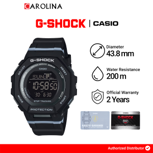 Jam Tangan Wanita Casio G-Shock G-Squad GMD-B300-1D Black Dial Black Resin Band