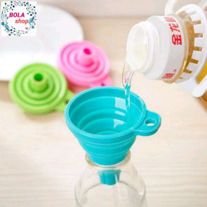 Corong Minyak Lipat Silikon / Corong Air Minyak Serbaguna