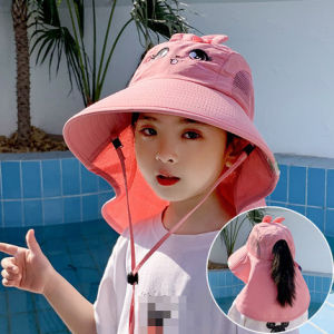 Children Sun Hat Summer Kids Outdoor Neck Ear Cover Anti UV Protection Beach Caps Kids Boy Girl Travel Flap Cap for Children