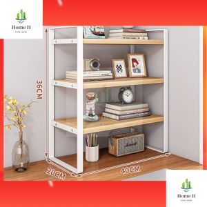 3Tier Desktop Storage Rack SimpleBook Shelf Desk Organiser Kitchen Countertop Spice Organizer Rack