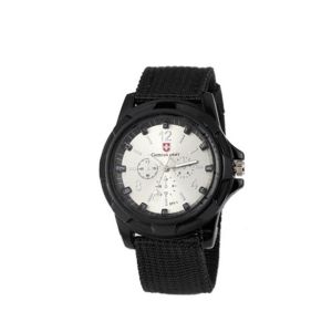 MGJ170 Jam Tangan Kanvas Pria Jam Analog Cowok Fashion