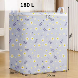 FSHL0766 Storage Box Lipat Serbaguna Motif Bunga Box Penyimpanan Selimut Bedcover dan Baju Ukuran 140L 180L
