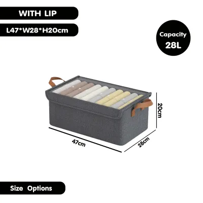 DR.STORAGE Large Capacity Foldable Clothes Storage Box with Steel Frame Clothes Organizer Storage Box Untuk Simpan Baju 衣服收纳盒