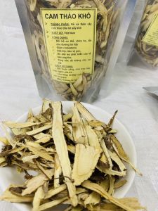 Trà cam thảo (gói 500g) cam thảo khô thanh nhiệt giảm mỡ máu giảm ho long đờm bảo vệ gan thơm ngon ngọt đóng túi zip tiện sử dụng
