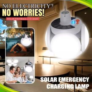 WELITE Lampu Lipat Tenaga Surya | Lampu Lipat Solar cell 5 Sisi Welite 5 in 1 60W LED Emergency USB Charger | Lampu Outdoor Lampu Camping Super Terang Waterproof | Lampu Gantung 1000 Lumens 120 Derajat | Lampu Lipat Portable 60 Watt Hemat Daya