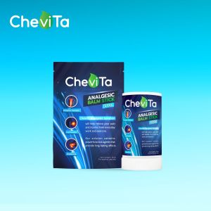 Chevita Analgesic Balm Stick Cool บาล์มบรรเทาอาการปวดกล้ามเนื้อ สูตรเย็น ลดอาการอักเสบของกล้ามเนื้อ มีกลิ่นหอมสดชื่น ออกฤทธิ์นาน ขนาด 20 ml