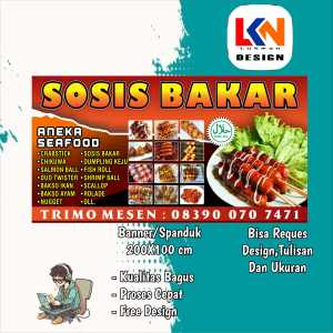Spanduk Banner sosis Bakar custom model d