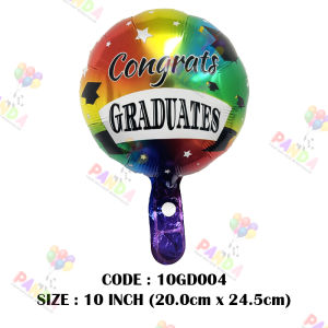 [PANDA] 10 Inch & 18 Inch & Mini & Large Printed Graduation Convo Congrats Foil Balloon For Convo Belon Bouquet Balloon