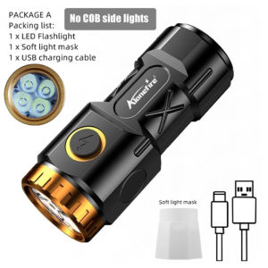 Alonefire X84 Mini Super Bright Flashlight 4 LED With Pen Lamp Usb Charge Outdoor Portable Torch