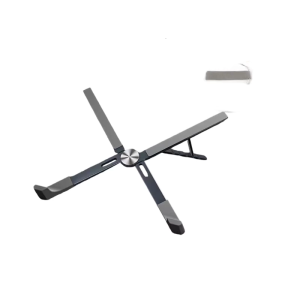 Lightweight Aluminum Laptop Risers Foldable X Frame 5 Adjustable Positions NonSlip Cooling Pad Portable Desktop Stand