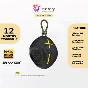 AWEI 8W Portable Wireless Bluetooth Speaker | KA6 Water Proof Sleep Aid TF Card Mini HiFi Audio Player