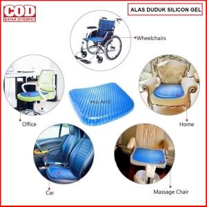 Alas Duduk Silicon Empuk Silikon Gel Ukuran 35 x 4.5 x42cm Kursi Jok Mobil Bantalan Duduk Lesehan BB