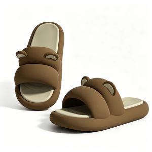 Free Shipping Cute Eva Thick-Soled Slippers For Women Suitable For Indoor Use Bathing And All Seasons With A Soft Sole And Non-Slip Design