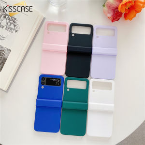 Kisscase da mờ cảm giác kẹo vỏ màu cho Samsung Z flip6 flip5 FLIP4 5g Flip3 trường hợp 3-trong-1 bảo vệ chống sốc vỏ điện thoại cho Samsung Galaxy Z lật 3 Z lật 4 Z lật 5 flip6 5g