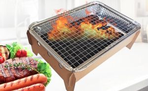 [SG Seller] Single-use / Refillable BBQ Grill Barbeque Pit (Quick start quick setup) Suitable for both outdoors and indoors usage - Stock in SG