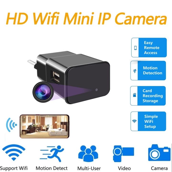 USB Chargertype Mini Camera 1080P HD Hidden Wireless Wifi Surveillance