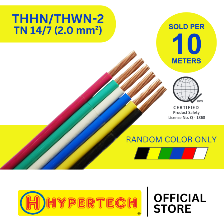 HYPERTECH THHN/THWN-2 Stranded Wire # 14/7 - 10 Meters - Pure Copper ...