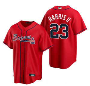 Embroidered baseball jersey MLB embroidered baseball jersey Atlanta Braves red number 13 # AUUNAJR Ronald jersey