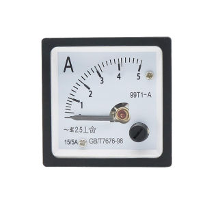 Panel Meter Ampere Analog 48x48mm Via CT 5A Meter Arus AC 99T1-A Untuk Panel Listrik Genset Dan Kontrol Industri