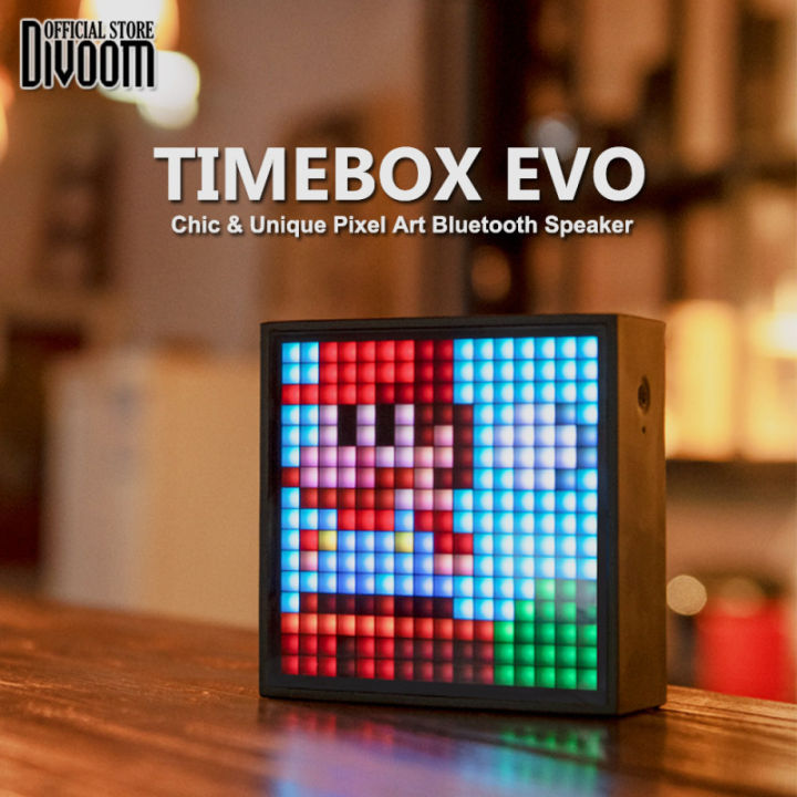 Original Divoom TIMEBOX-EVO Bluetooth Portable Speaker with Clock