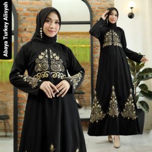 ABAYA HITAM GAMIS JUBAH TURKI ALISYA: Desain Elegan & Nyaman