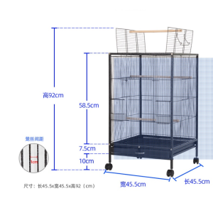 New Bird cage Big Parrot cage budgerigar cage large starling cardinal bird peony parrot cage Easy to move with Wheels Strong and Durable
