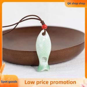 ✨QK shop✨ Ceramic Fish Shaped Whistle Pendants Necklaces Creative Personality Sweater Chain Handmade Jewelry For Children Toy Gift